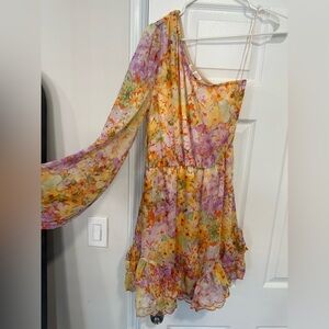 Brand new floral one shoulder dress never worn